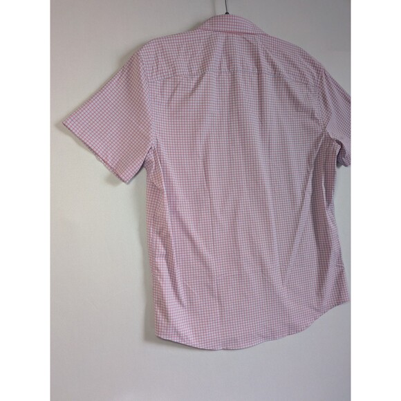 UNTUCKit Shirt Mens Large Slim Fit Button Down Plaid Short Sleeve Single Pocket - Picture 10 of 11